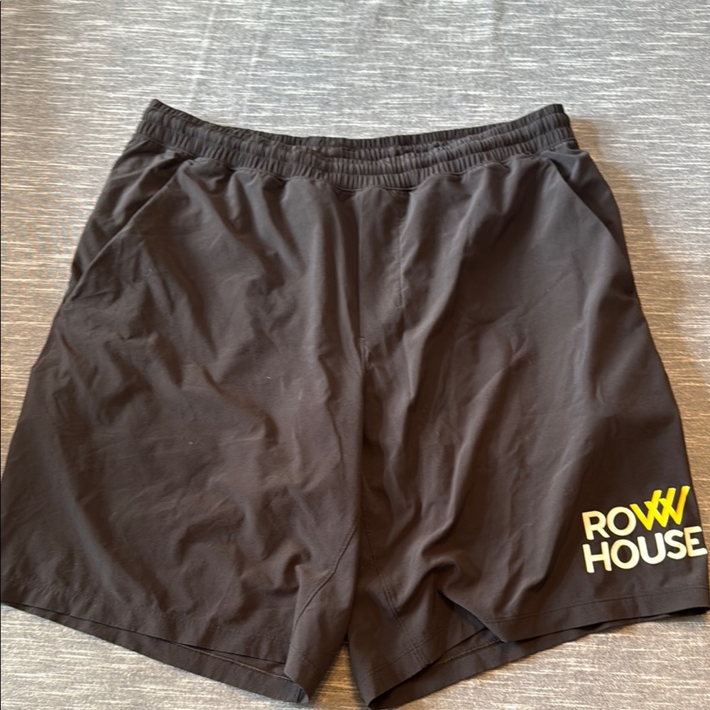 Row House Black Athletic Shorts Lululemon 9in Lined